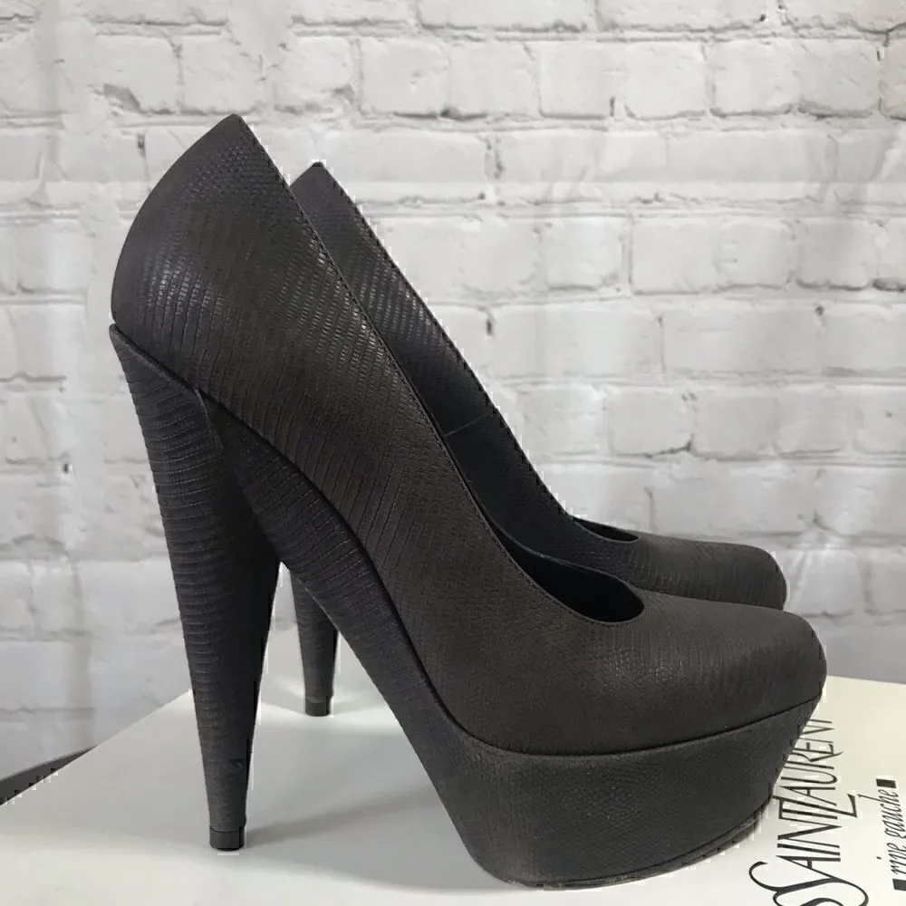 YVES SAINT LAURENT RIVE GAUCHE PLATFORM heels 7 (37)